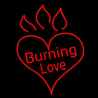 Hot Burning Heart Fire Neonkyltti