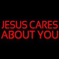 Jesus Cares About You Neonkyltti