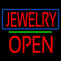 Jewelry Open Block Green Line Neonkyltti