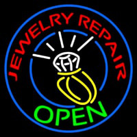 Jewelry Repair Open Green Logo Neonkyltti