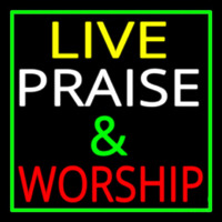 Live Praise And Worship Green Border Neonkyltti