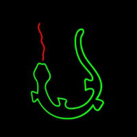 Lizard Dragon Logo Neonkyltti