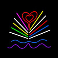 Love Book Logo Neonkyltti