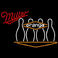 Miller Bowling Orange Beer Sign Neonkyltti