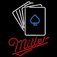 Miller Cards Beer Sign Neonkyltti