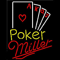 Miller Poker Ace Series Beer Sign Neonkyltti