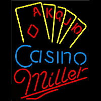 Miller Poker Casino Ace Series Beer Sign Neonkyltti