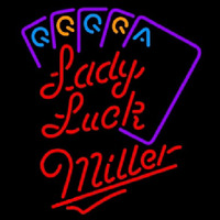 Miller Poker Lady Luck Series Beer Sign Neonkyltti