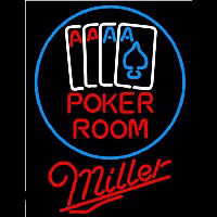 Miller Poker Room Beer Sign Neonkyltti