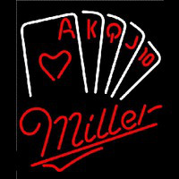 Miller Poker Series Beer Sign Neonkyltti