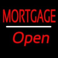 Mortgage Open White Line Neonkyltti