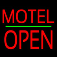 Motel Block Open Green Line Neonkyltti