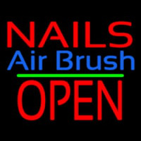 Nails Airbrush Block Open Green Line Neonkyltti