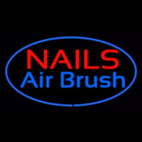 Nails Airbrush Oval Blue Neonkyltti