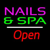 Nails And Spa Open White Line Neonkyltti