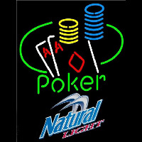 Natural Light Poker Ace Coin Table Beer Sign Neonkyltti