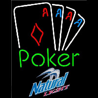 Natural Light Poker Tournament Beer Sign Neonkyltti