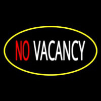 No Vacancy Oval Yellow Neonkyltti