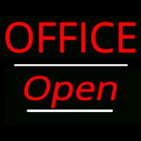 Office Open White Line Neonkyltti