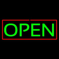 Open Horizontal Green Letters With Red Border Neonkyltti