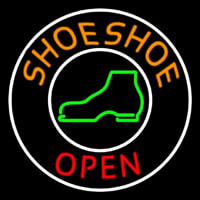 Orange Shoe Shop Open Neonkyltti