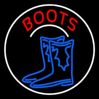 Pair Of Boots Logo With Border Neonkyltti