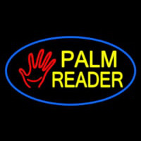 Palm Reader Logo Blue Oval Neonkyltti