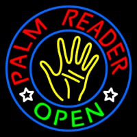 Palm Reader Open Circle Neonkyltti