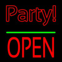 Party Open Block Green Line Neonkyltti