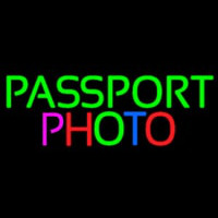 Passport Multi Color Photo Neonkyltti