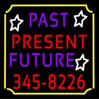 Past Present Future Border Neonkyltti