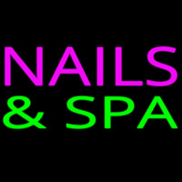 Pink Nails And Green Spa Neonkyltti