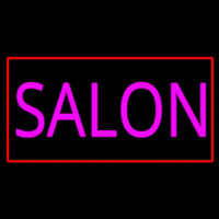 Pink Salon With Red Border Neonkyltti