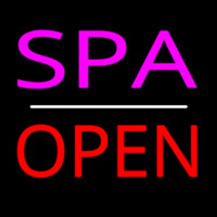 Pink Spa White Line Red Open Neonkyltti