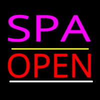 Pink Spa Yellow Line Red Open Neonkyltti