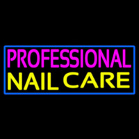 Professional Nail Care With Blue Border Neonkyltti