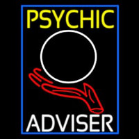 Psychic Adviser Crystal Logo Neonkyltti