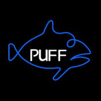 Puff Blue Fish Neonkyltti