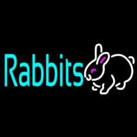 Rabbits Logo Neonkyltti