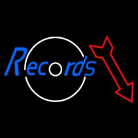 Records In Cursive With Arrow Neonkyltti