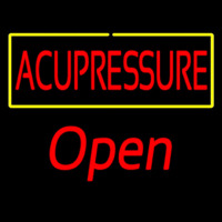 Red Acupressure Yellow Border Open Neonkyltti