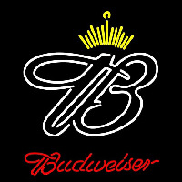 Red Budweiser Crown Beer Sign Neonkyltti