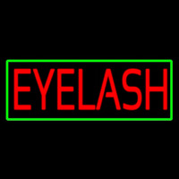 Red Eyelash Green Border Neonkyltti