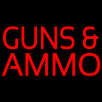 Red Guns And Ammo Block Neonkyltti