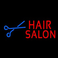 Red Hair Salon With Scissor Neonkyltti