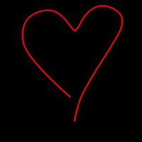 Red Heart Logo Neonkyltti