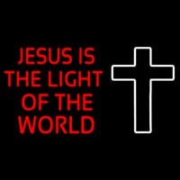 Red Jesus Is The Light Of The World Neonkyltti