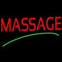 Red Massage Green Line Neonkyltti