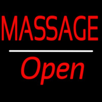 Red Massage Open White Line Neonkyltti