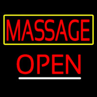 Red Massage With Yellow Border Open Neonkyltti